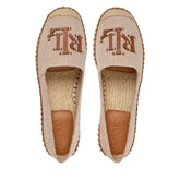 Ralph Lauren Cameryn Logo Espadrilles Flat  Tan